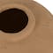 Hello Honey® 5.5" Textured Taupe Pinched Organic Shape Terracotta Vase